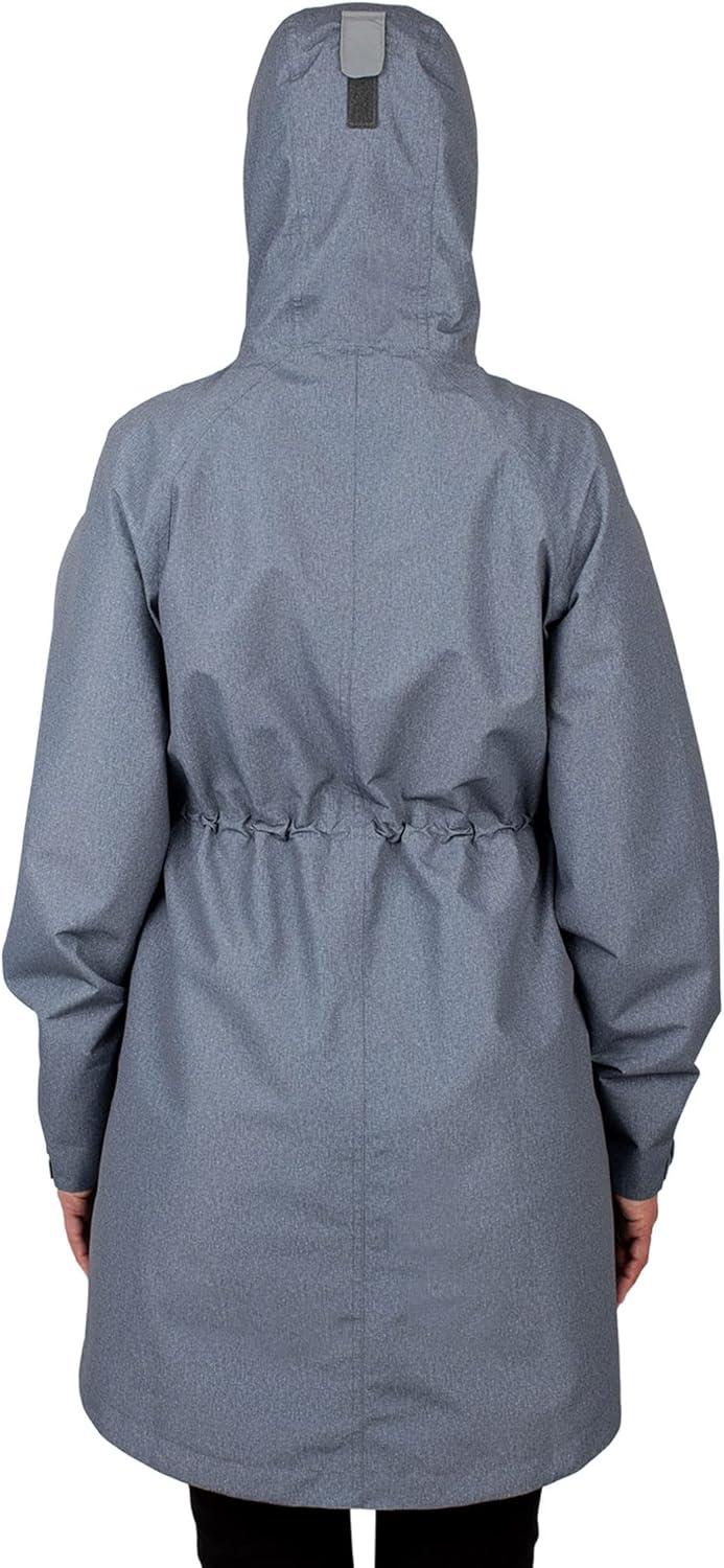 imageJAN ampamp JUL Womens Pacific Rain Jacket Waterproof ThighLength CoatHeather Grey