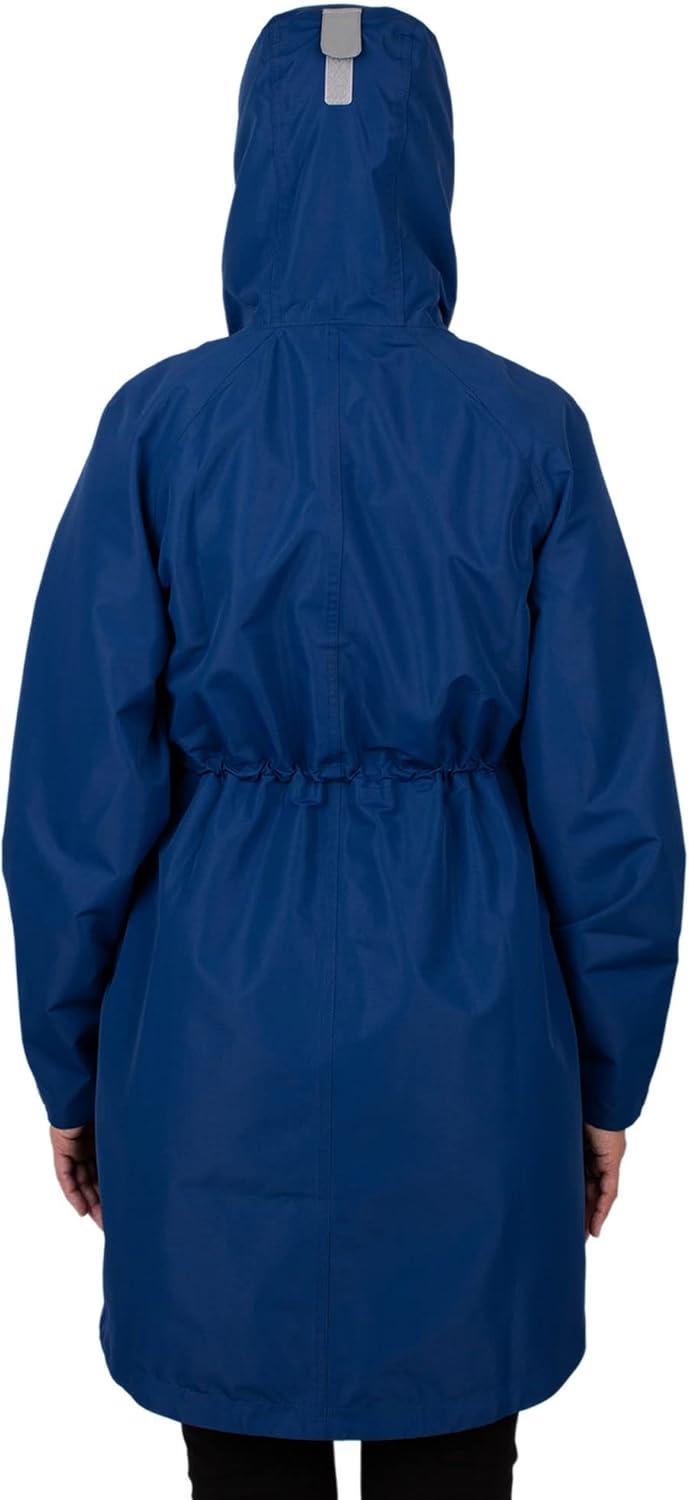imageJAN ampamp JUL Womens Pacific Rain Jacket Waterproof ThighLength CoatNebula Blue