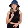 JAN & JUL Adjustable Sun Hats with UV Protection for Women(Cotton Bucket: Navy)