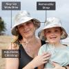 JAN & JUL Adjustable Sun Hats with UV Protection for Women(Cotton Bucket: Navy)