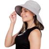 JAN & JUL Adjustable Sun Hats with UV Protection for Women(Cotton Xplorer: Grey Herringbone)