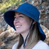 JAN & JUL Adjustable Sun Hats with UV Protection for Women(Cotton Xplorer: Navy – Navy Trim)