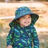 JAN & JUL Summer Adventure Wide Brim 50+ UPF Quick-Dry Sun-Hats for Kids(Dinoland)