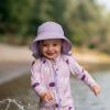 JAN & JUL Summer Adventure Wide Brim 50+ UPF Quick-Dry Sun-Hats for Kids(Lavender)