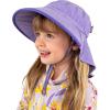 JAN & JUL Summer Adventure Wide Brim 50+ UPF Quick-Dry Sun-Hats for Kids(Purple)