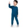JAN & JUL Thermal Base Layer Top for Toddlers and Kids(Deep Blue)