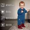 JAN & JUL Thermal Base Layer Top for Toddlers and Kids(Deep Blue)