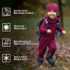 JAN & JUL Thermal Base Layer Top for Toddlers and Kids(Mulberry)
