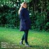 JAN & JUL Women’s Pacific Rain Jacket, Waterproof Thigh-Length Coat(Navy)