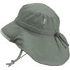 JAN & JUL Summer Adventure Wide Brim 50+ UPF Quick-Dry Sun-Hats for Kids(Army Green)