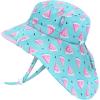 JAN & JUL Summer Adventure Wide Brim 50+ UPF Quick-Dry Sun-Hats for Kids(Watermelon)
