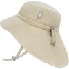 JAN & JUL Summer Adventure Wide Brim 50+ UPF Quick-Dry Sun-Hats for Kids(Wheat)