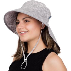 JAN & JUL Adjustable Sun Hats with UV Protection for Women(Cotton Xplorer: Grey Herringbone)