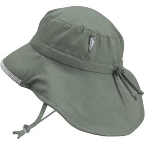 JAN & JUL Summer Adventure Wide Brim 50+ UPF Quick-Dry Sun-Hats for Kids(Army Green)