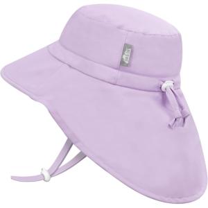 JAN & JUL Summer Adventure Wide Brim 50+ UPF Quick-Dry Sun-Hats for Kids(Lavender)