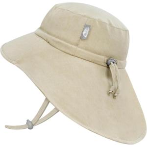 JAN & JUL Summer Adventure Wide Brim 50+ UPF Quick-Dry Sun-Hats for Kids(Wheat)