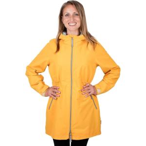JAN & JUL Women’s Pacific Rain Jacket, Waterproof Thigh-Length Coat(Yellow)
