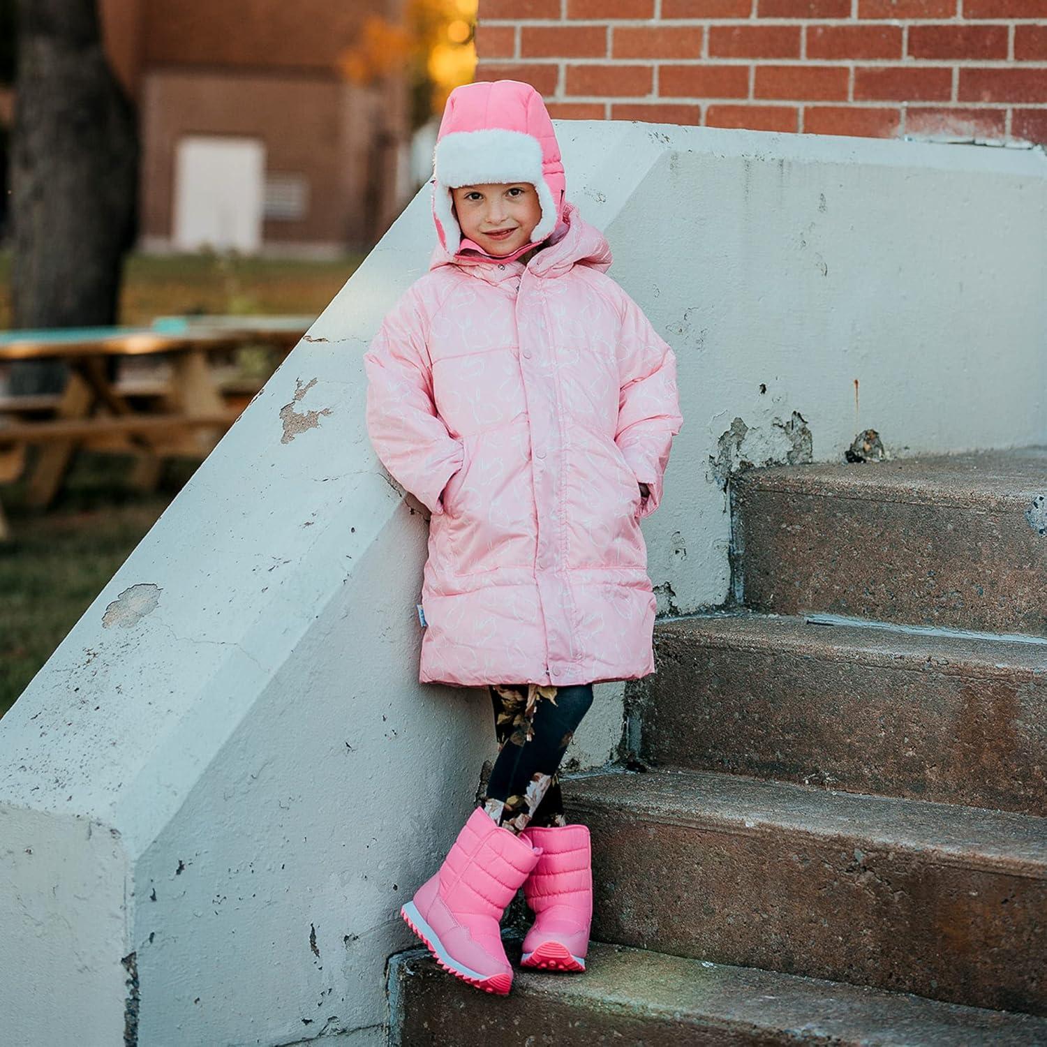 imageJAN ampamp JUL Insulated Winter Coat Sherpa Lined Cozy Jacket for KidsSnow Bunny