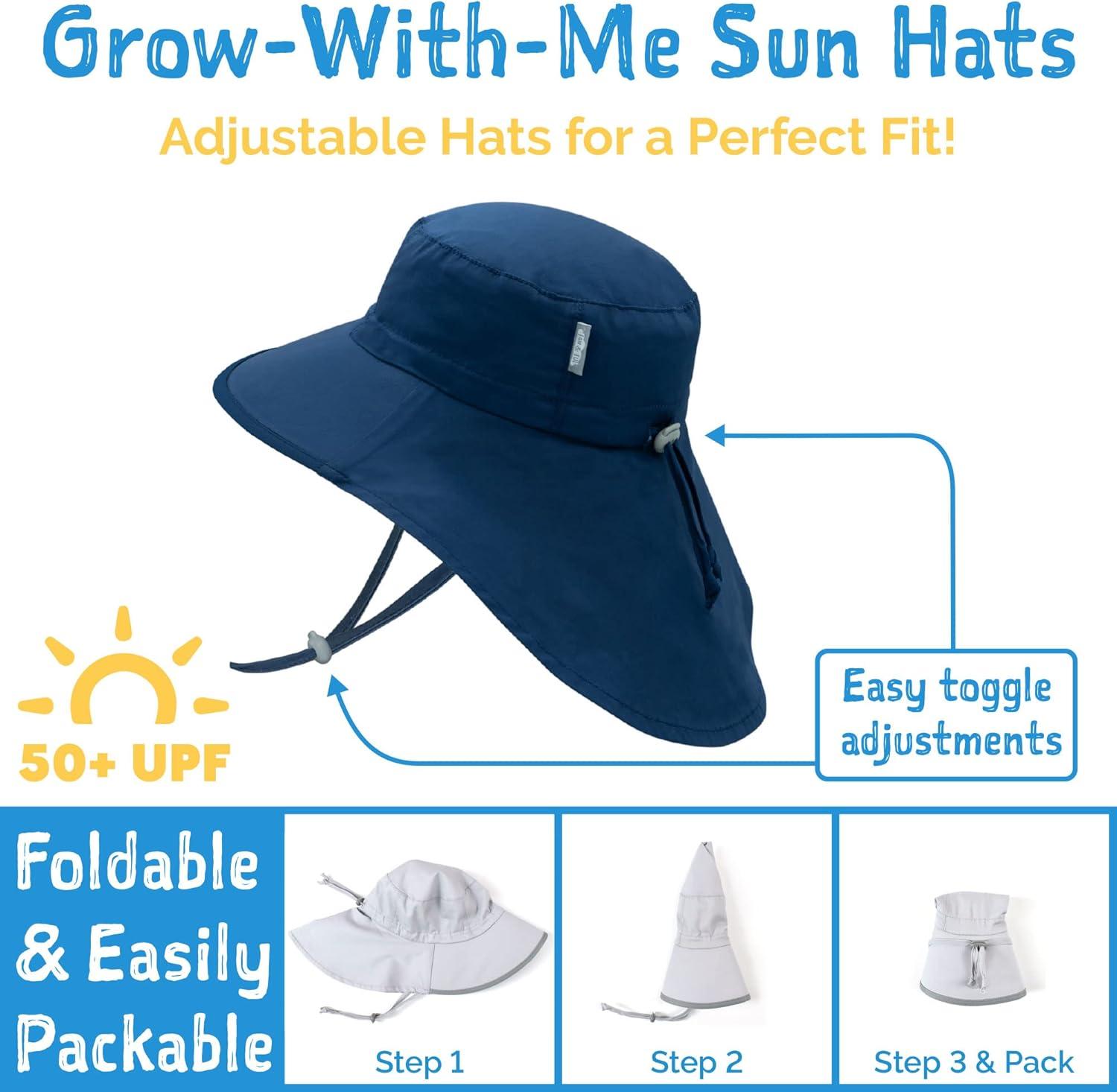 imageJAN ampamp JUL Kids Adjustable Cotton Xplorer Sun Hat 50 UPFSand