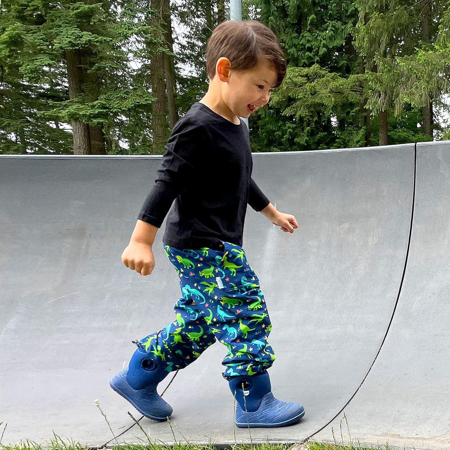 imageJAN ampamp JUL Kids Toddlers Boys Girls Cozy Dry WaterProof Rain Snow PantsFleecelined Dinoland