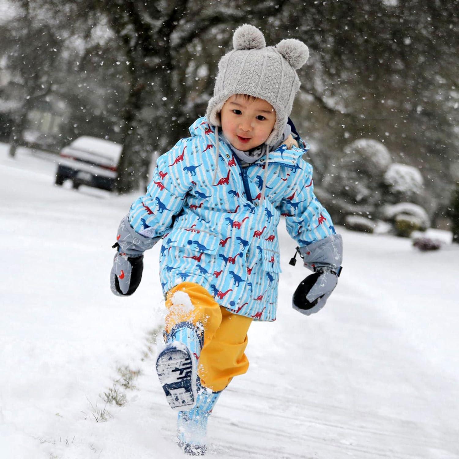 imageJAN ampamp JUL Kids Toddlers Boys Girls Cozy Dry WaterProof Rain Snow PantsRetro Yellow Fleecelined