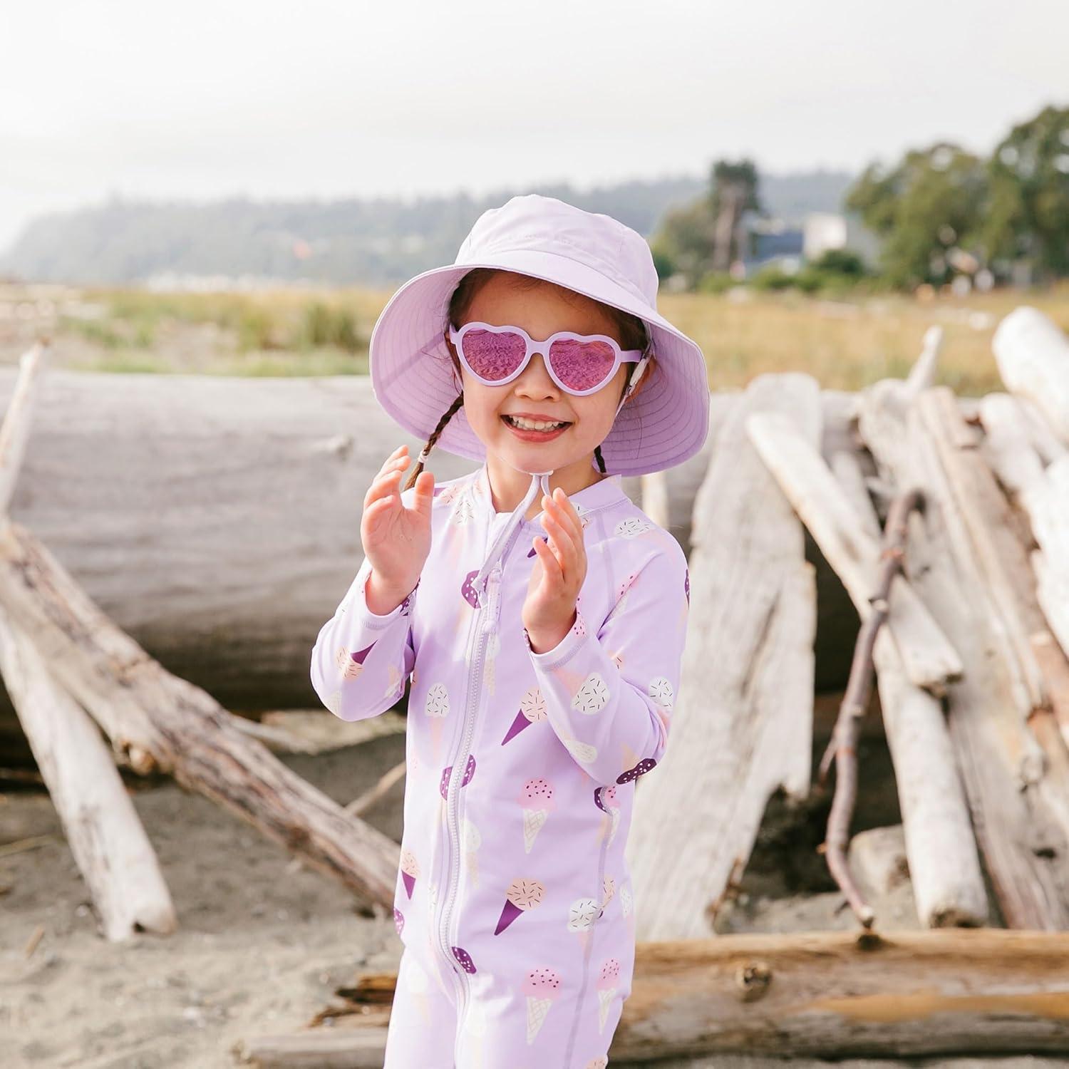 imageJAN ampamp JUL Long Sleeve 1pc UV Jumpsuit Rash Guard Baby ToddlerLavender Ice Cream