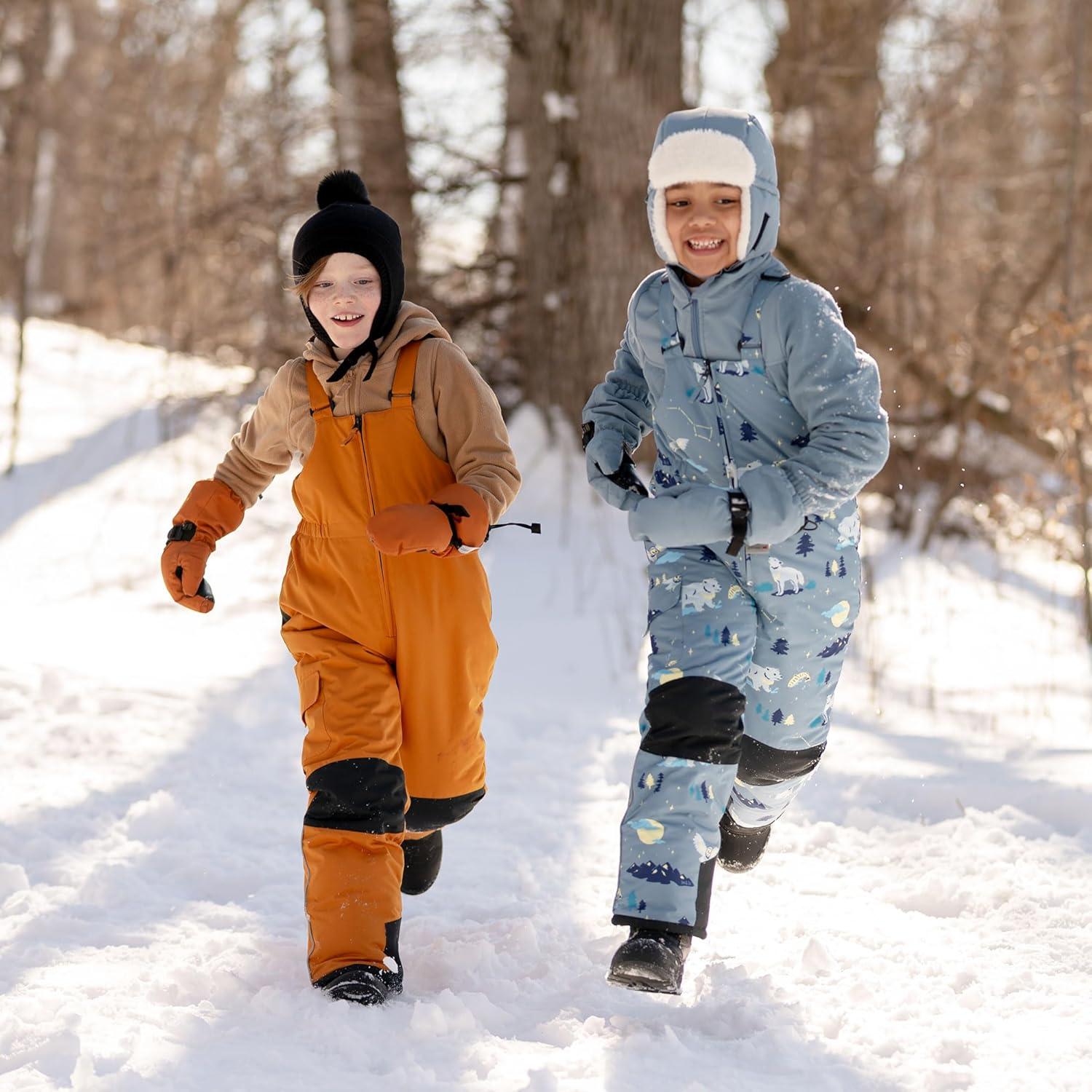 imageJAN ampamp JUL ToastyDry Waterproof Insulated Snow Bib Pants for KidsCinnamon