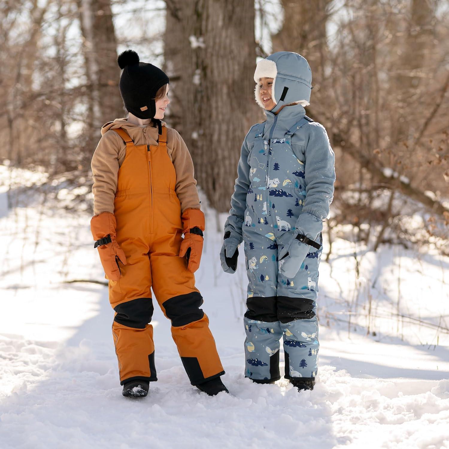 imageJAN ampamp JUL ToastyDry Waterproof Insulated Snow Bib Pants for KidsWolf and Bear