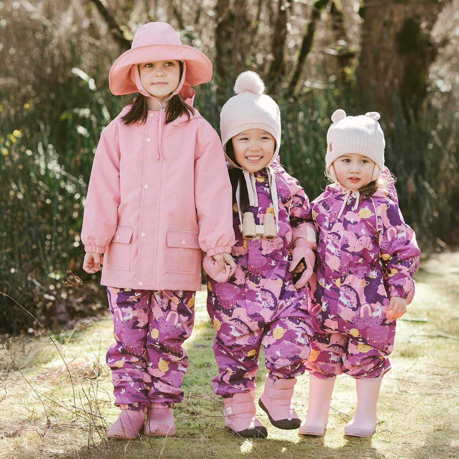 imageJAN ampamp JUL Waterproof Fleece Lined Snow and Rain Pants for Toddlers and KidsFleecelined Purple Dream