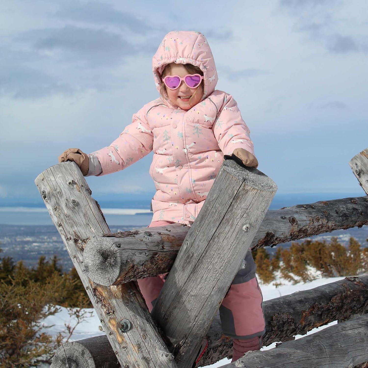 imageJAN ampamp JUL Waterproof Insulated Puffy Coat for Toddlers and KidsWaterproof Pink Forest