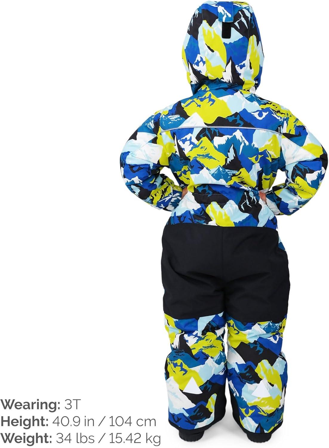 imageJAN ampamp JUL Waterproof Insulated Snow Suit for Toddlers and KidsToastydry Snow Suit Neon Peaks