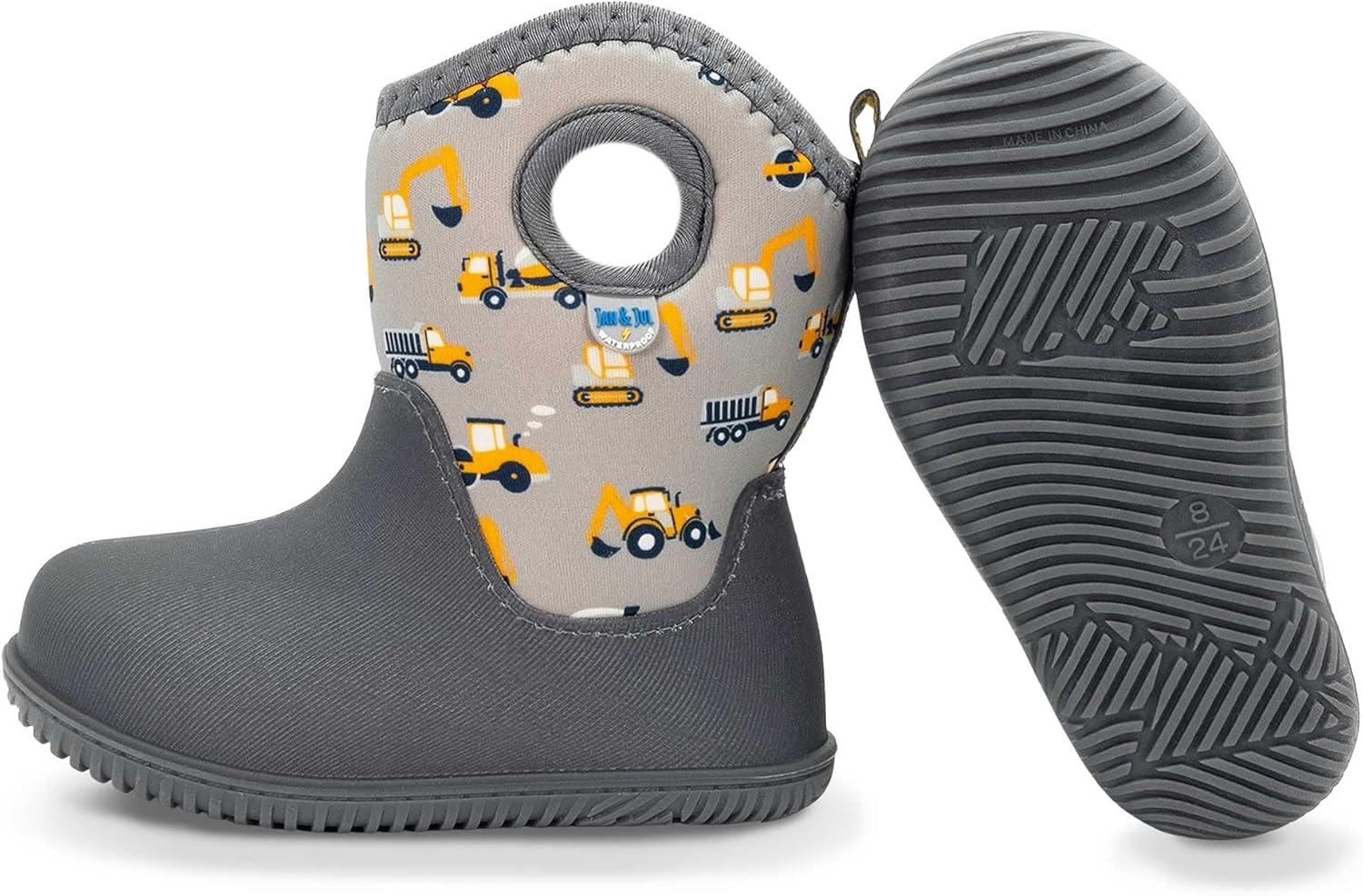 imageJAN ampamp JUL Waterproof Insulated Winter Boots for Toddlers and KidsGrey Construction