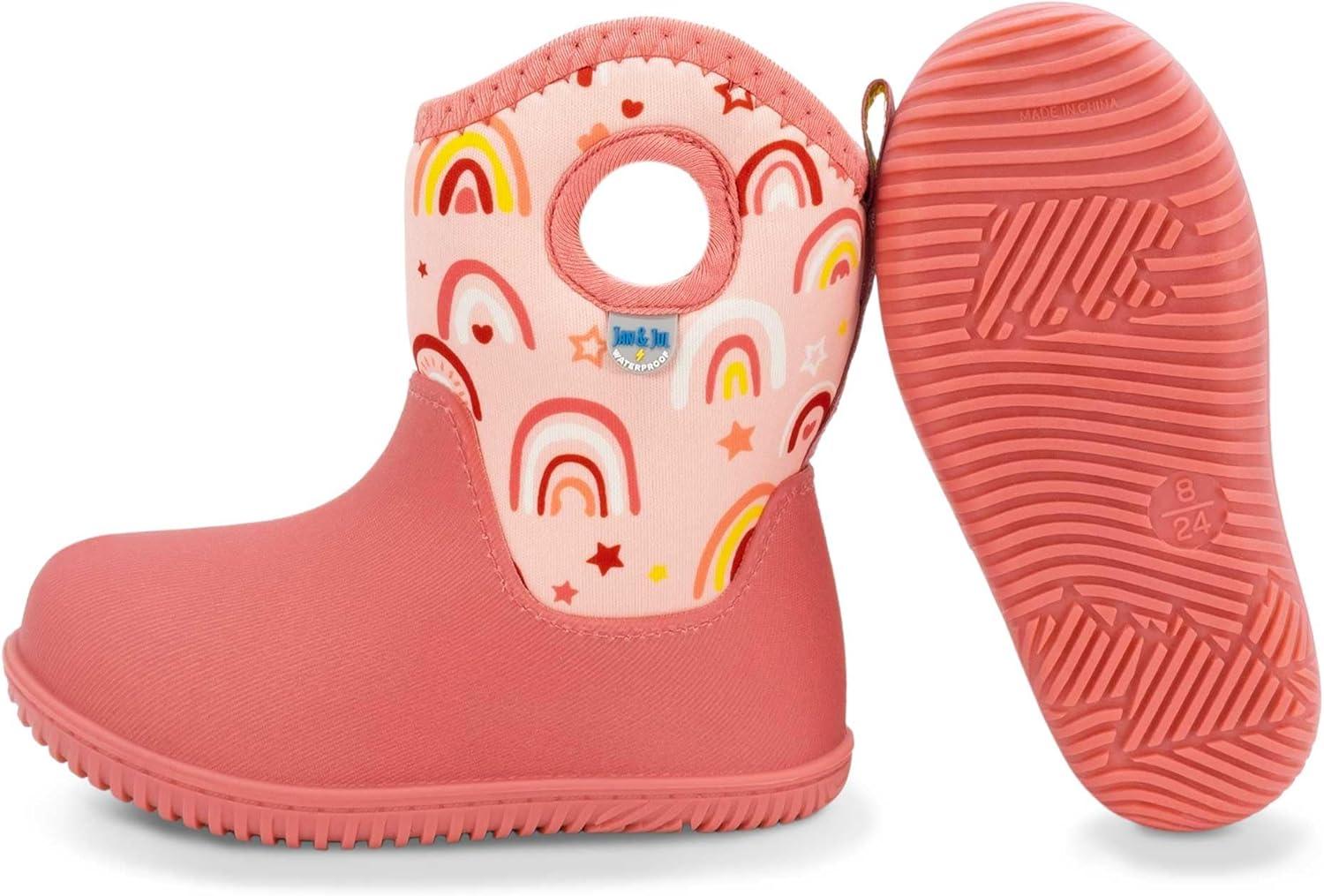 imageJAN ampamp JUL Waterproof Insulated Winter Boots for Toddlers and KidsPink Rainbow