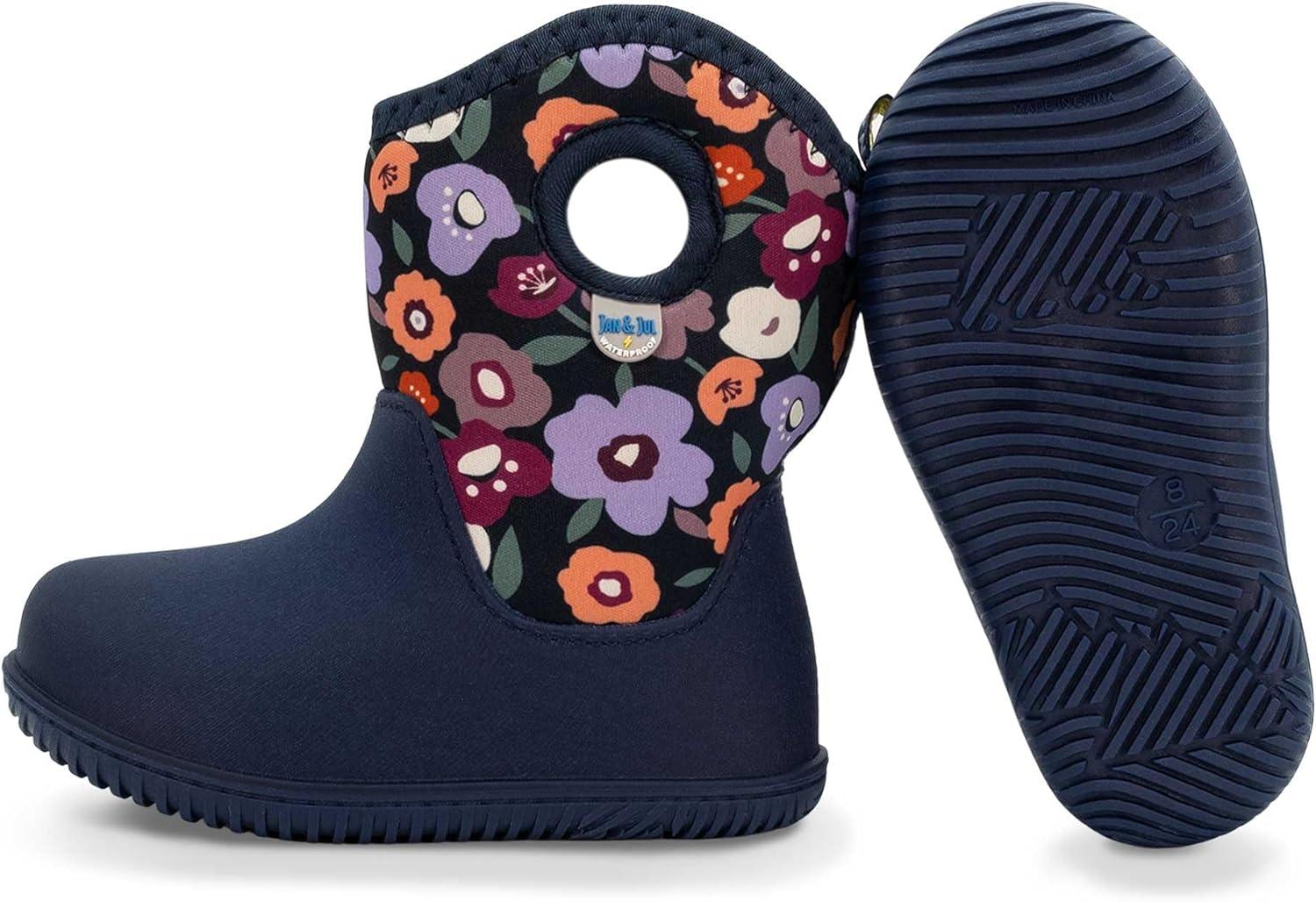 imageJAN ampamp JUL Waterproof Insulated Winter Boots for Toddlers and KidsWinter Flowers
