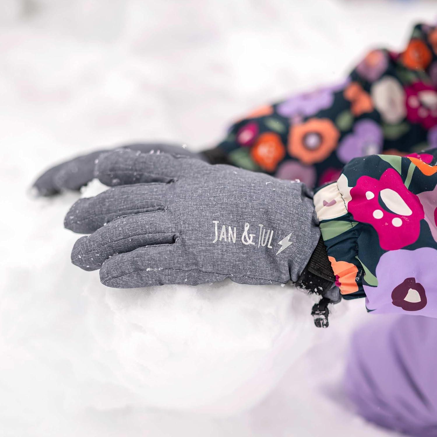 imageJAN ampamp JUL Waterproof Insulated Winter Gloves for KidsHeather Grey