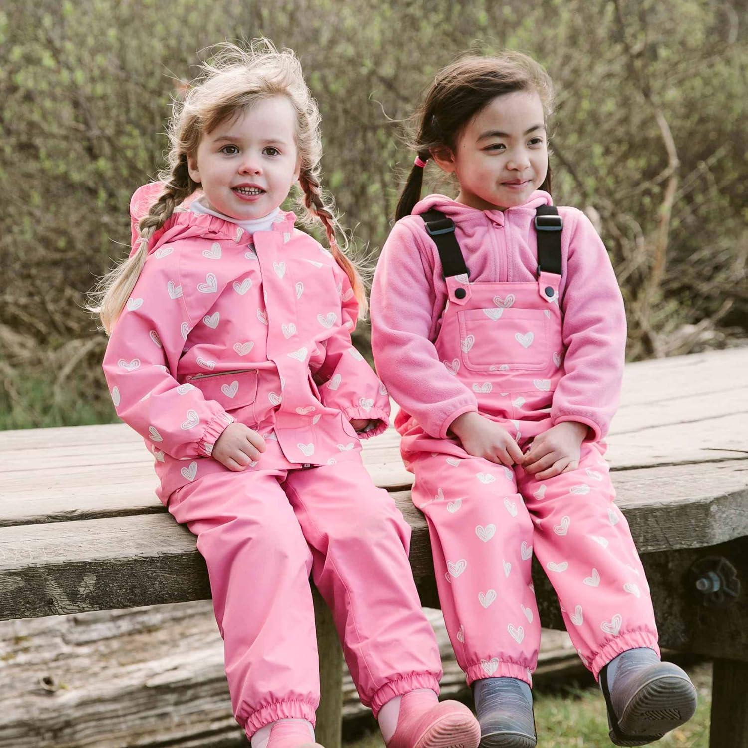 imageJAN ampamp JUL Waterproof Snow Bib Pants with FleeceLining Overalls for Toddlers and KidsCozydry Hearts
