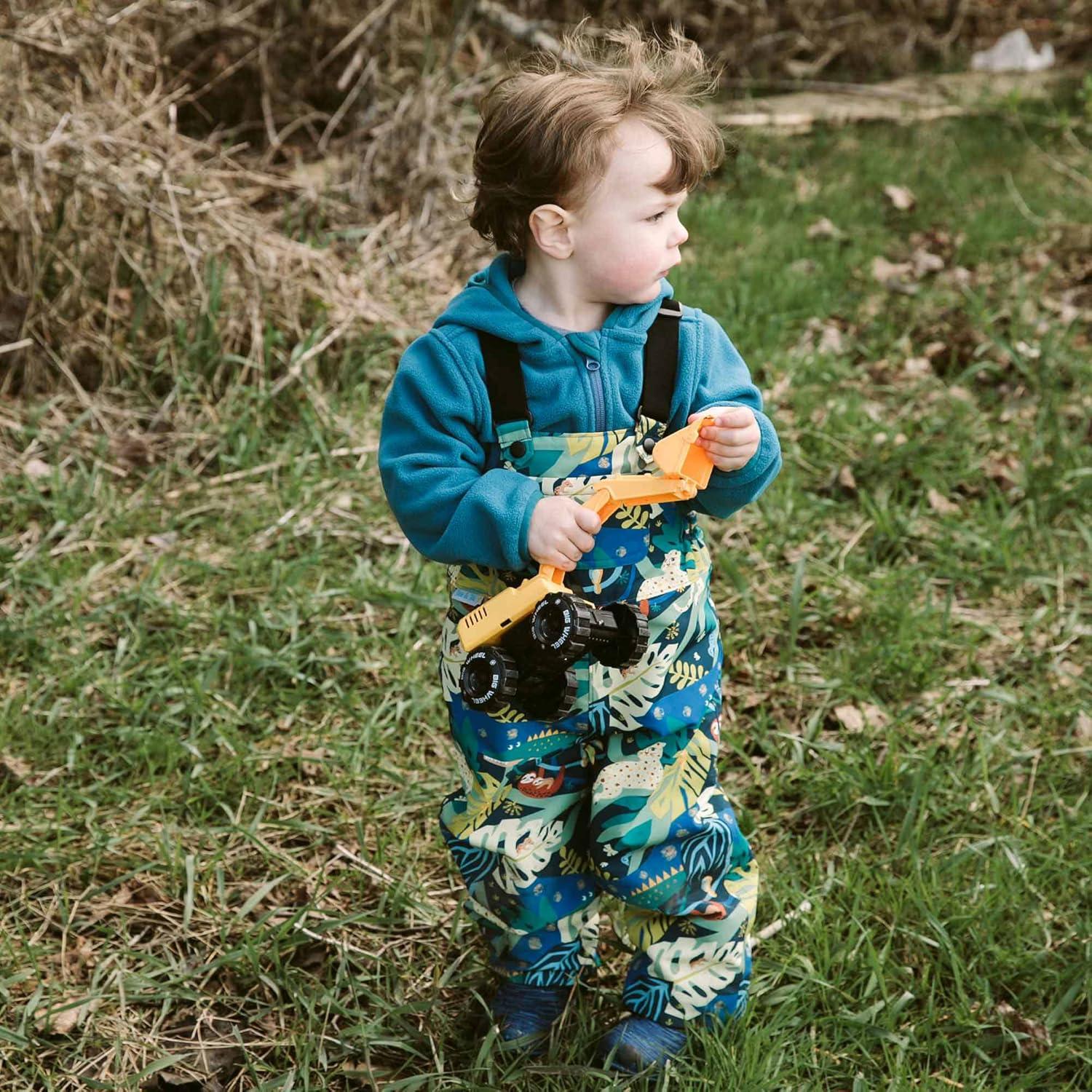 imageJAN ampamp JUL Waterproof Snow Bib Pants with FleeceLining Overalls for Toddlers and KidsCozydry Jungle Nights