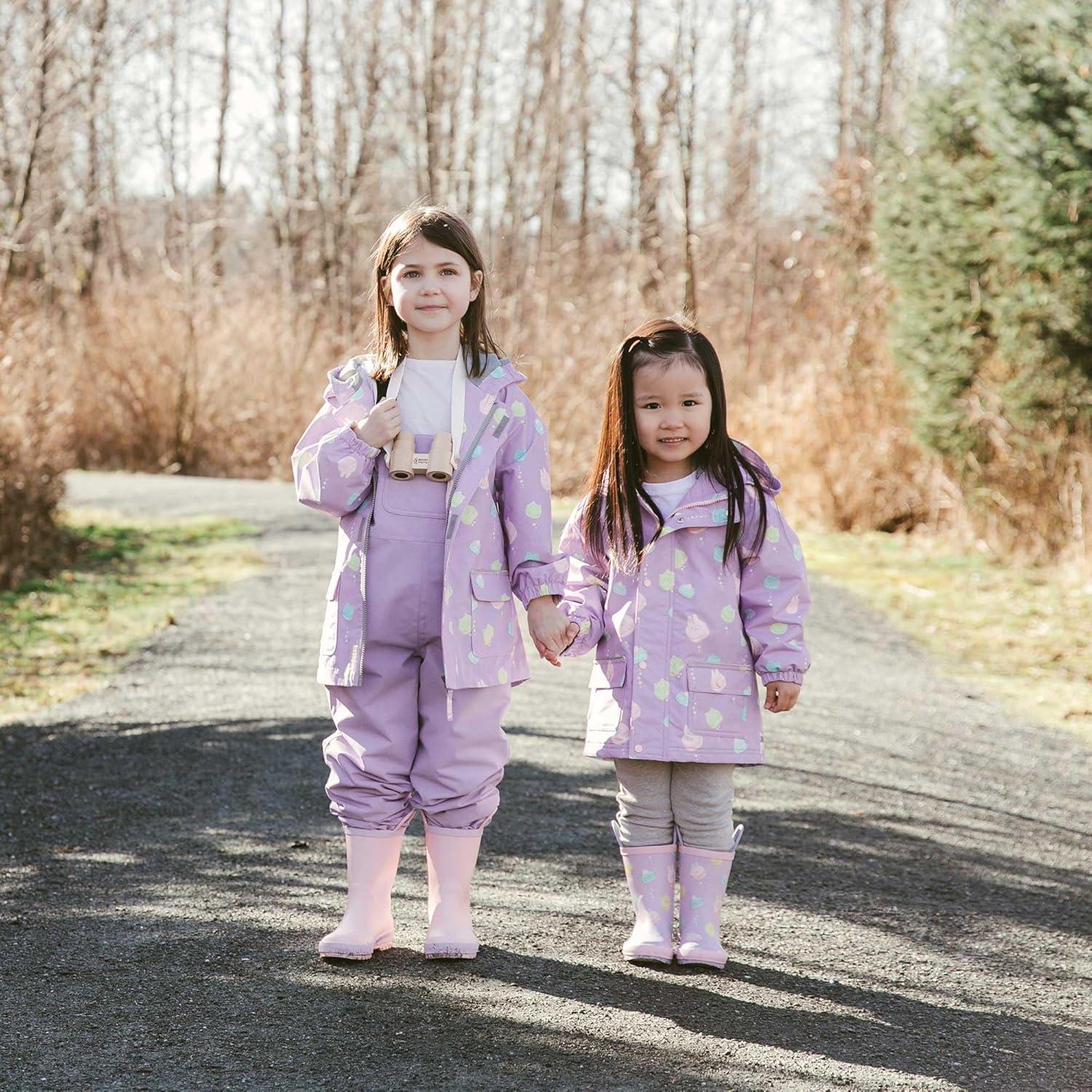 imageJAN ampamp JUL Waterproof Snow Bib Pants with FleeceLining Overalls for Toddlers and KidsFleecelined Lavender