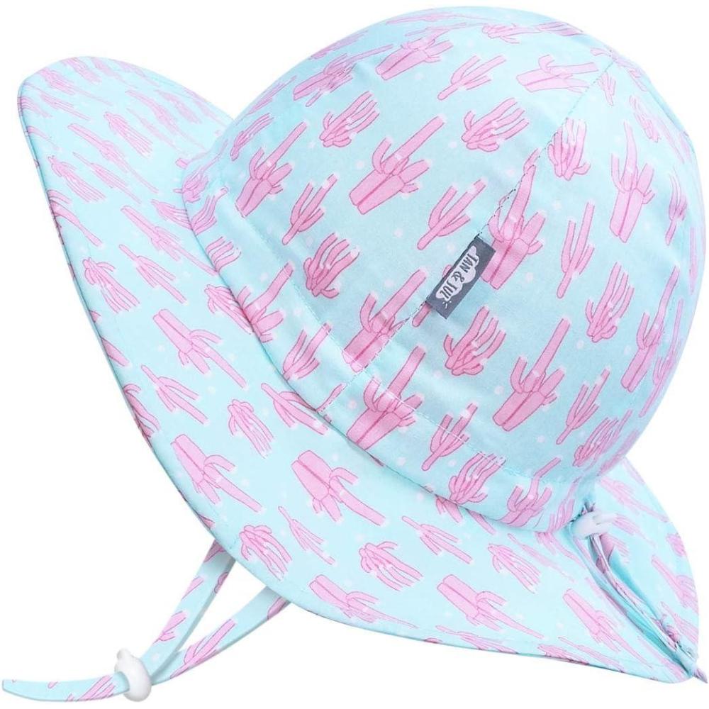 imageJAN ampamp JUL 50 UPF Cotton Sun Hat with Wide Brim for Toddler GirlsCoral