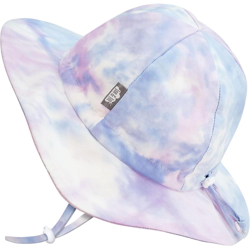 imageJAN ampamp JUL 50 UPF Cotton Sun Hat with Wide Brim for Toddler GirlsCotton Candy Tiedye