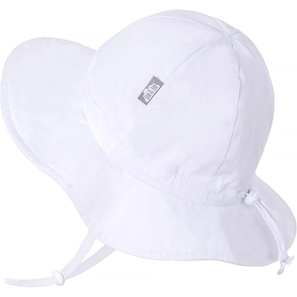 imageJAN ampamp JUL Adjustable Cotton Floppy Sun Hat with 50 UPF Protection for GirlsWhite