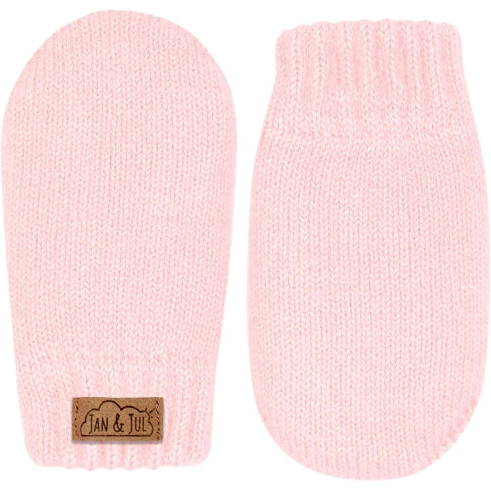 imageJAN ampamp JUL Fleece Lined Knit Mittens for Baby and ToddlerThumbless Mitten Light Pink