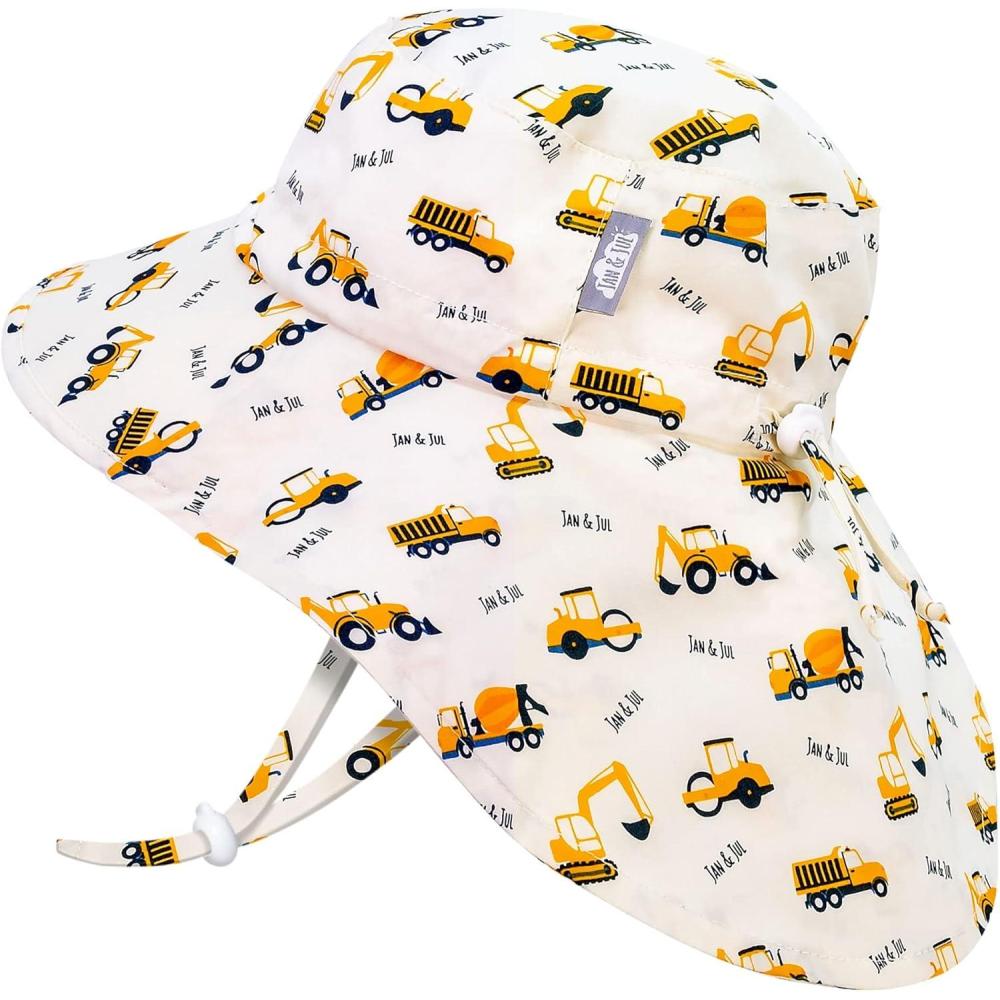 imageJAN ampamp JUL Kids Adjustable Cotton Xplorer Sun Hat 50 UPFLittle Diggers