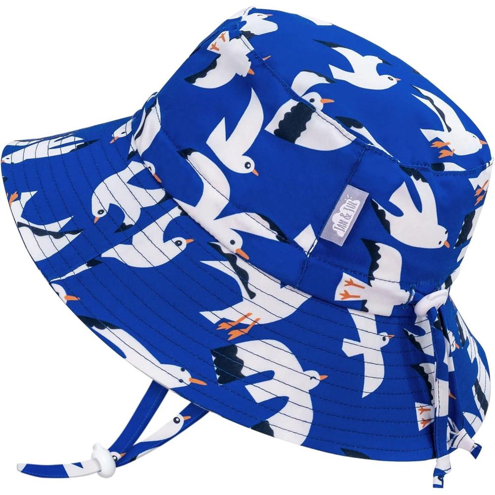 imageJAN ampamp JUL Quick Dry SunHat with Neck Flap for Swimming Boys Beach HatSeagull