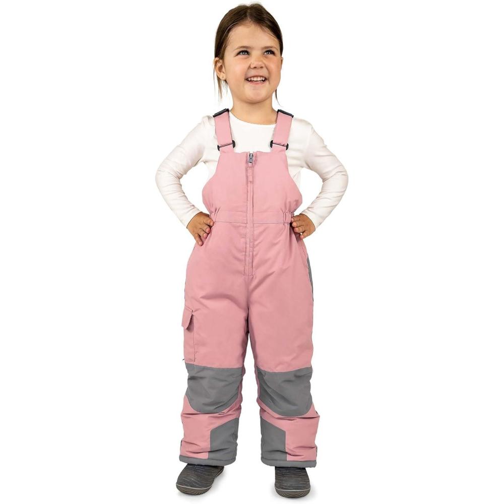 imageJAN ampamp JUL ToastyDry Waterproof Insulated Snow Bib Pants for KidsDusty Pink