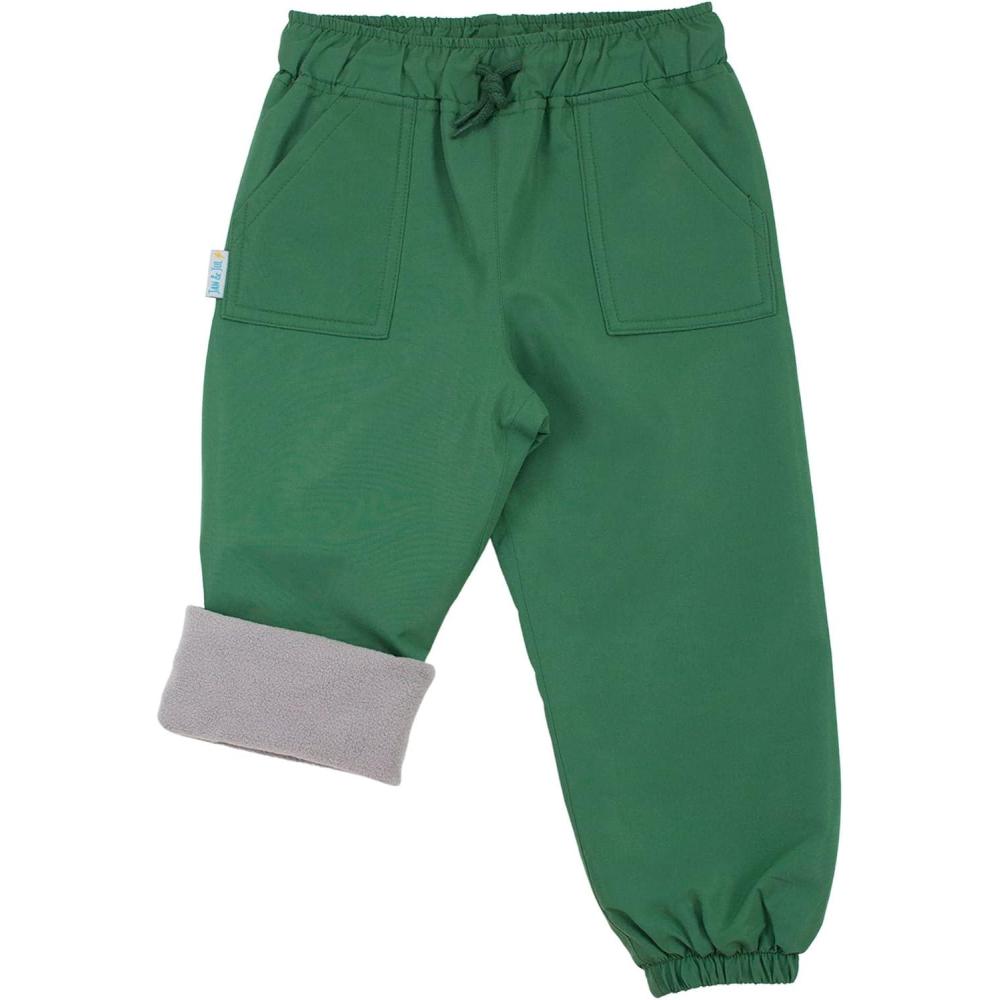 imageJAN ampamp JUL Waterproof Fleece Lined Snow and Rain Pants for Toddlers and KidsFleecelined Fern Green