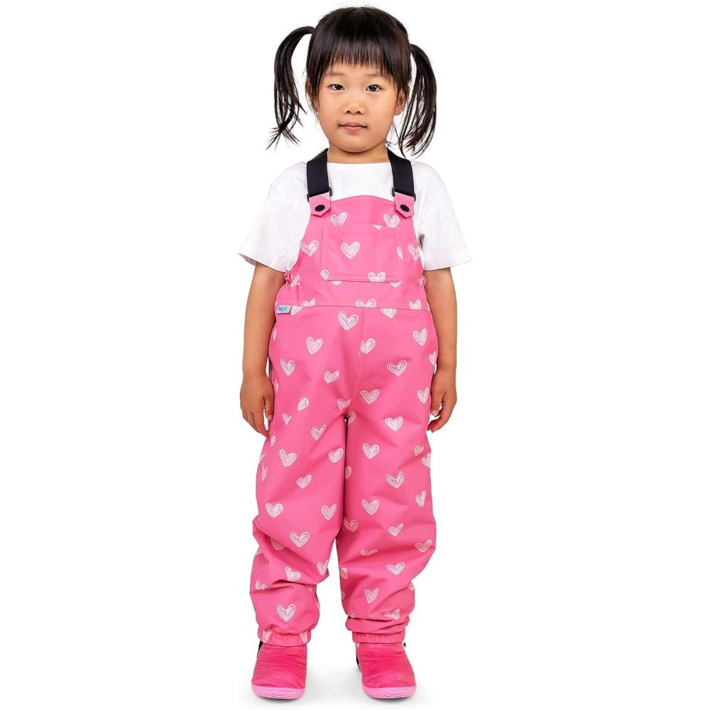 imageJAN ampamp JUL Waterproof Snow Bib Pants with FleeceLining Overalls for Toddlers and KidsCozydry Hearts