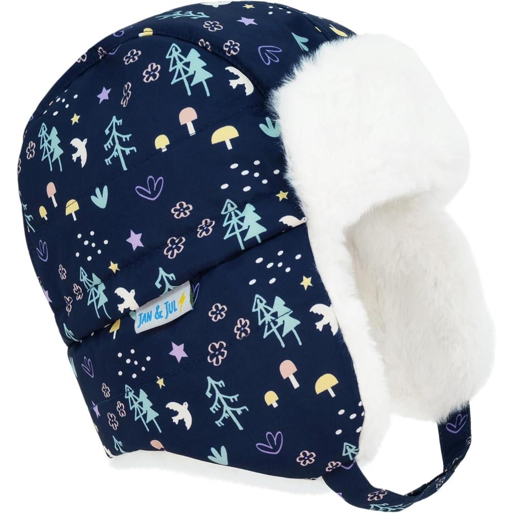 imageJAN ampamp JUL Waterproof Winter Hat for Babies and KidsNavy Forest  No Toggle