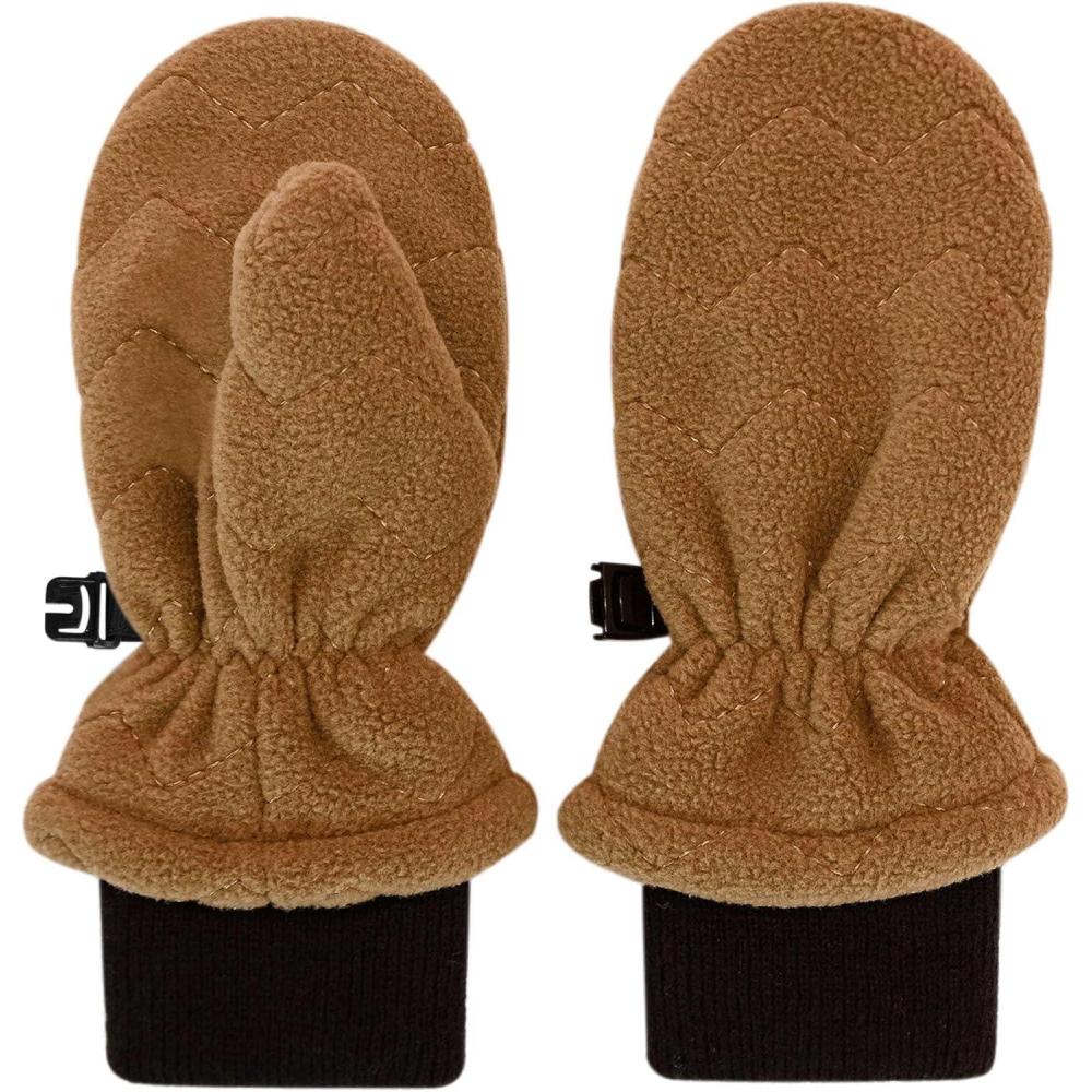 imageJAN ampamp JUL Winter Fleece Mittens for Baby and ToddlerBrown Bear