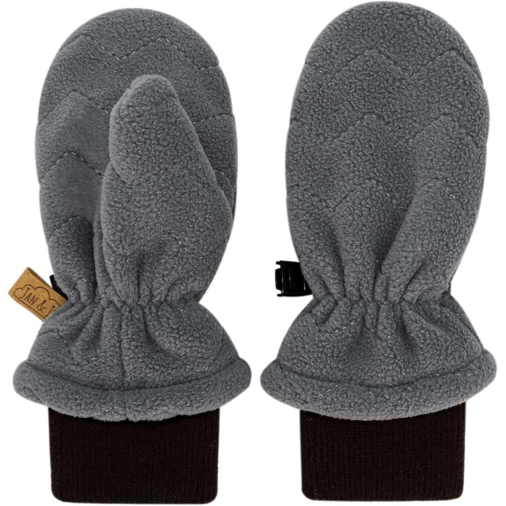 imageJAN ampamp JUL Winter Fleece Mittens for Baby and ToddlerDark Grey